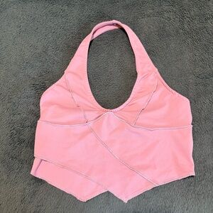 White Fox Pink Halter Neck Top SZ:M
